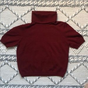 VTG Cropped Knit Turtleneck Sweater